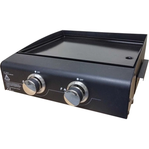 Plancha gaz 2 brûleurs - Marque - Modèle - Gaz - Piezo électrique - NoirVendu parcdiscount