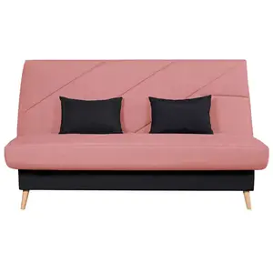 Banquette lit clic clac avec couette rose AZELIE SIMMONS pas cher