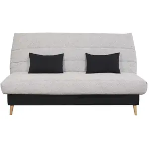 Banquette lit clic clac VALENTINA SIMMONS coloris tambre gris clair