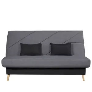 Banquette lit clic clac AZELIE SIMMONS coloris aba anthracite pas cher