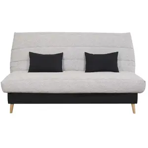 Banquette lit clic clac AZELIE SIMMONS coloris gris clair