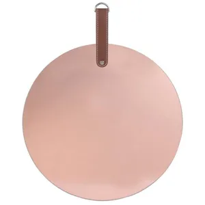 marque The Home Deco Factory Miroir cuivre rose avec anse rond