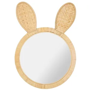 OSTARIA Miroir rotin lapin pas cher