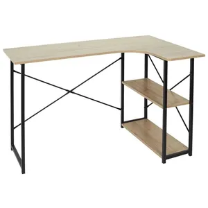 Bureau d'angle Job noir - Autres - Noir - Aspect bois - Contemporain - Design pas cher