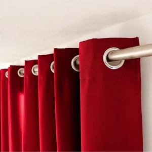 Rideau occultant thermique 140x240 Guimauve rouge 140 X 240 Rouge pas cher