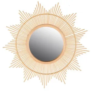 Miroir soleil bambou D60 pas cher