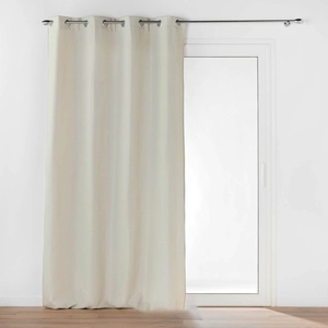 Rideau à oeillets occultant isolant 135x260 cm Micropolar lin pas cher