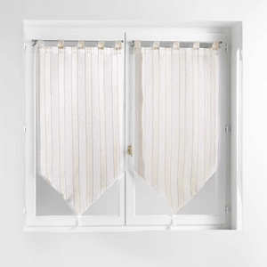 Douceur D'intérieur - Paire de voilages passants 60x90 pompons tissé n... pas cher