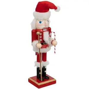 Décoration Casse Noisette pin rouge 25 cm pas cher