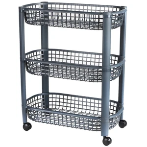 Desserte à roulettes en plastique 3 niveauxVendu parcdiscount