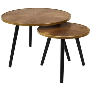 THE HOME DECO FACTORY Lot de 2 tables gigognes felix pas cher