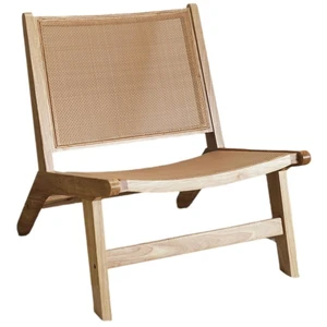 Fauteuil en bois et assise cannage pas cher