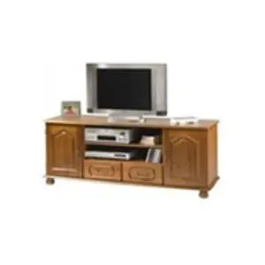 Comparateur de prix : Actual Diffusion Meuble tv 70 Pouces Chêne 2 Portes 2 Tiroirs - marron
