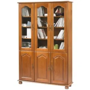 Comparateur de prix : Beaux Meubles Pas Chers Bibliothèque 3 portes vitrées + 3 portes pleines