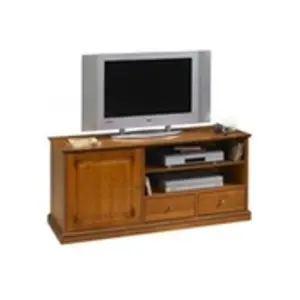 Comparateur de prix : ACTUAL DIFFUSION Meuble TV droit Louis Philippe 1 porte 2 tiroirs - Alsace - Merisier