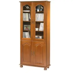 Comparateur de prix : Beaux Meubles Pas Chers Bibliothèque 2 portes vitrées + 2 portes pleines