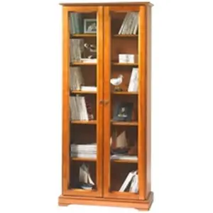 Comparateur de prix : Bibliothèque 2 portes vitrées style Louis-Philippe