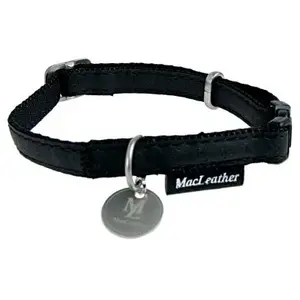 Comparateur de prix : Collier Mac Leather Noir Tour de Cou 27/40 cm x larg. 15 mm pour Chien