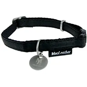 Comparateur de prix : Zolux Collier Mac Leather Noir Tour de Cou 46/70 cm x larg. 25 mm pour Chien