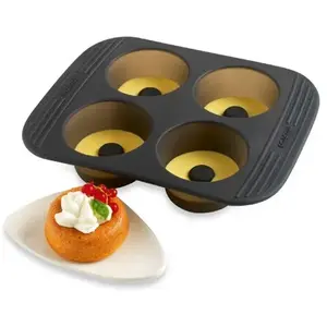 Comparateur de prix : Moule pour 4 babas en silicone - Mastrad - Gris - Silicone