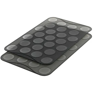 Mastrad Lot 2 Feuilles Petits Macarons F45514 Noir Fumé pas cher