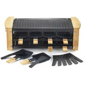 Comparateur de prix : KitchenChef Raclette/grill - KITCHEN CHEF - 8 Personnes - 1200W - Finition Bois