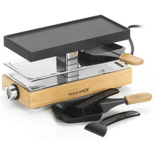 Comparateur de prix : Naturamix - appareil à raclette 2 personnes 440w bois - rac.wood-2 TU