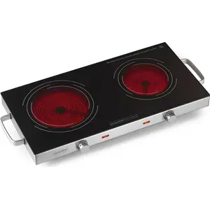 Comparateur de prix : kitchen chef - Réchaud vitroceramique 2 feux 2800w - kcppv2800