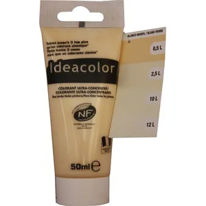 IDEACOLOR Colorant peinture ultra concentré Blanc ivoire 50ML RICHARDVendu parcdiscount