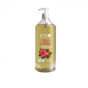 Ce'Bio - Shampoing Gel douche Bio - Rose d'Antan - 1 litre pas cher