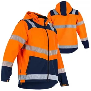 LMA Workwear 2266 CIBLE Veste softshell Orange fluo/bleu foncé Taille S pas cher