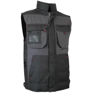 Lma Gilet Bodywarmer de travail matelassé Gris/Noir
