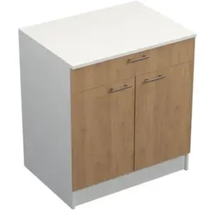 Meuble bas de cuisine 2 portes et 1 tiroir avec plan de travail Primal... pas cher