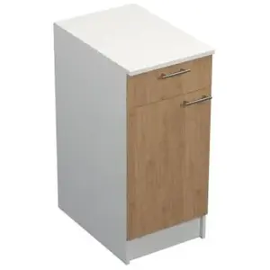Meuble bas de cuisine 1 porte et 1 tiroir avec plan de travail Primali... pas cher