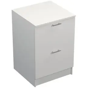 Meuble bas de cuisine 2 casseroliers Primalight blanc mat l. 60 cm x H... pas cher