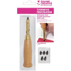 GRAINE CREATIVE Tournevis perforateur pour cuir et pâte polymère