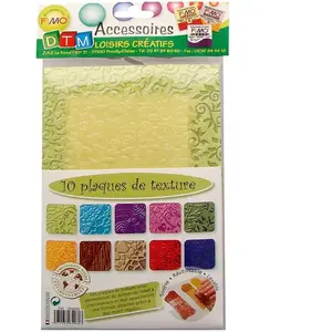 FERRY Plaque De Texture Assortie, Pour Pate A Modeler Fimo - Lot De 10 [Jouet] pas cher