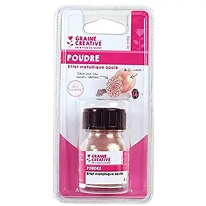 Graines Creatives Poudre Effet Métallique - {MARQUE} - Opale 6g - Couleur Rose - Teinte Rose - Effet Brillant