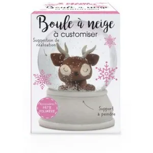 GRAINE CREATIVE ON A TOUS DU TALENT Boule à neige à fabriquer soi-même et à customiser - 10,3 x 8 cm pas cher