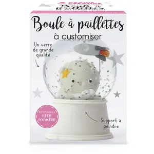 Comparateur de prix : Graine Créative Boule à paillettes 8 cm à décorer - Paillettes incluses