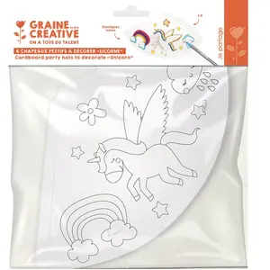 Graine Creative Chapeaux de fête à décorer Licorne - 6 pcsVendu parscrapmalin