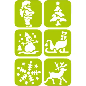 Comparateur de prix : GRAINE CREATIVE Pochoirs de Noël pour enfants - DTM LOISIRS CRÉATIFS - Lot de 6 - Plastique réutilisable - Vert