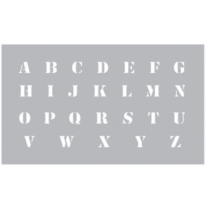 Comparateur de prix : Pochoir - Alphabet - hauteur lettres 13 mm - DTM