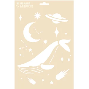 Graine Creative Pochoir Cosmos A4