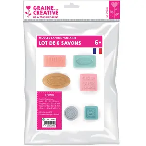 Moule pour savon mini 6 pièces - graine créative pas cher