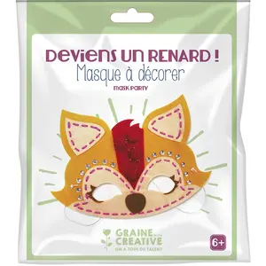 Kit masque en feutrine à décorer - Renard pas cher