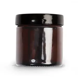 Graines Creatives Pommadier en verre ambré et son couvercle - 60 ml