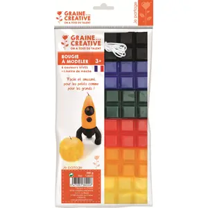 Comparateur de prix : GRAINE CREATIVE Bougie à modeler - 6 barres - Couleurs primaires - 240 g
