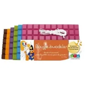Comparateur de prix : Bougie à modeler 6 plaques Couleurs tendance 1 050 g - Graine créative