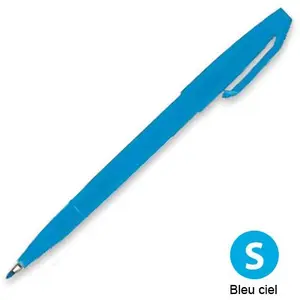 Comparateur de prix : Pentel Sign Pen Stylo feutre à Pointe fibre fine Acrylique Bleu Ciel